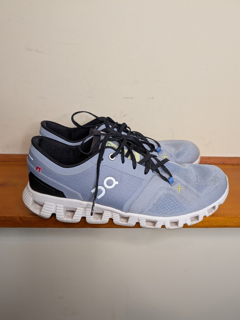 On Cloud X 3 Running Shoes Blue Gray Swiss Engineering Women's Size 10